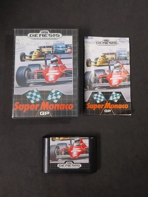 SUPER MONACO GP SEGA GENESIS MEGADRIVE NTSC USATO COMPLETO - Immagine 1 di 4