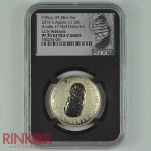 2019-S Apollo 11 Half Dollar Commemerative Early Releases NGC PF 70 - Picture 1 of 2