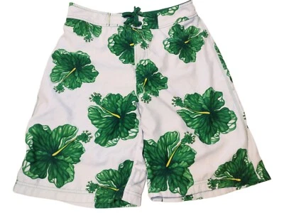 Pantalones Cortos de Tabla BKE Mojados Florales Para Hombre Talla 34 Tropical Playa Verde Bolsillos Surfista Foto 1 de 4