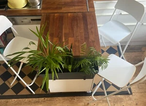 IKEA Barhocker Weiß zusammenklappbar 3 Stück für Küche Kücheninsel Frühstück - Bild 1 von 13