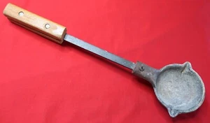 Cucharón de fundición de plomo de hierro fundido de metal de colección 17,5 pulgadas - Imagen 1 de 7