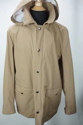 Kired x Kiton Climatek Light Brown Hooded Rain Coat Jacket 56EU 46US - Image 1 of 4