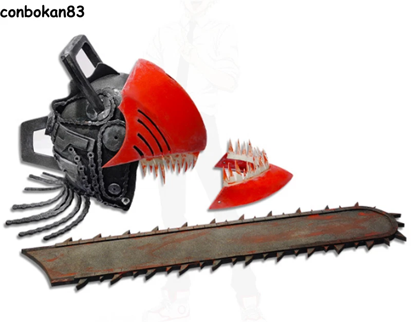 Anime Chainsaw Man PVC Helmet Mask Handsaw Cosplay Weapon Props Holiday Gifts - Image 1 of 2