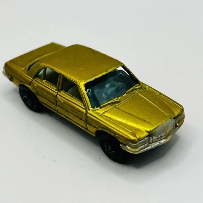 Vintage 70s80s Diecast Yatming #1061 1/64 Mercedes Benz 450SEL Gold Hong Kong - Image 1 of 4