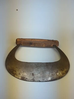 Antique Carbon Steel food Herb chopper B. Denton Auburn N.Y. kitchen Tool Dicer - Image 1 of 4