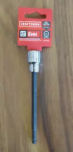 Craftsman 3/8" drive 6mm Long Ball End Hex Bit Socket NEW - Picture 1 of 5