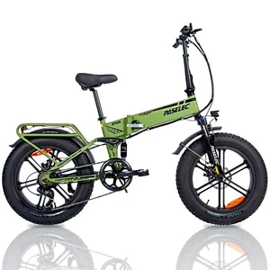 PASELEC Folding Bike Bicycle Ebike 20'' 1000W Peak E-Mountain Bike E-MTB 7 Speed - Picture 1 of 21