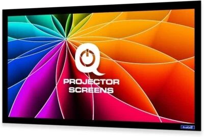 QualGear 135-Inch Fixed Frame Projector Screen, 16: 9 3D High Reflective Silver - Image 1 of 4