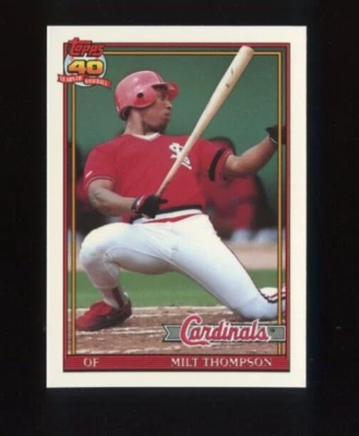 1991 TOPPS TIFFANY #63 MILT THOMPSON ST. LOUIS CARDINALS - Image 1 of 2