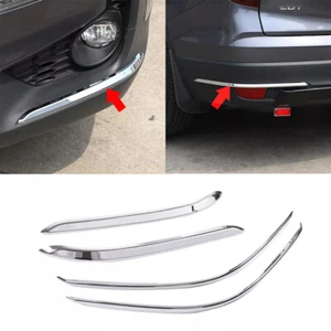 Front+Rear Bumper Side Corner Chrome Trim Cover For Honda New Pilot 2019-2022 - Picture 1 of 10
