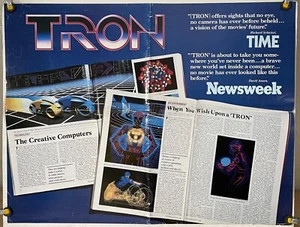 TRON FF ORIGINAL FILMPLAKAT JEFF BRIDGE BRUCE BOXLEITNER DAVID WARNER (1982) - Bild 1 von 4