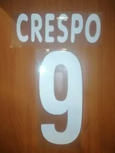 PERSONALIZZAZIONE NAMESET KIT NOME/NUMERO CRESPO 9 X MAGLIA PARMA AWAY 1998-1999 - Foto 1 di 3