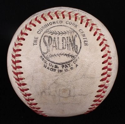 DODGERS TEAM SIGNED 1966 OFFICIAL SPALDING BALL DRYSDALE SUTTON TORBORG LEFEBVRE - Image 1 of 4