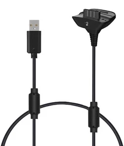 Charging Cable for Xbox 360 Wireless Controller Remote Charger Cord Black 1PC - Picture 1 of 2