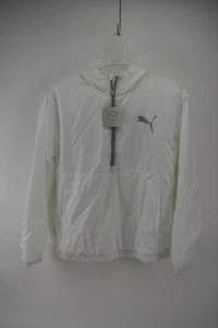 Puma Womens White Pullover 3/4 Zip Anorak Windbreaker Size S Wind Cell Spark - Picture 1 of 5