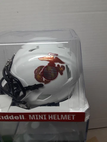 2021 Navy Midshipmen Custom Riddell Mini Helmet USMC MARINES Cover