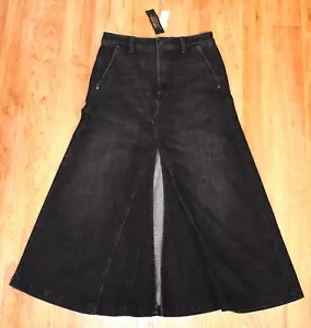 Maxi Camisa Denim Clásica Banana Republic Center Split Para Mujer 4 Desteñida Negra - Imagen 1 de 5