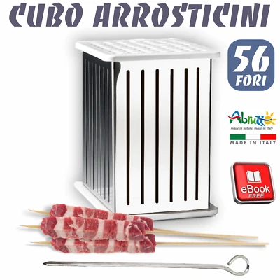 CUBO 56 per PRODUZIONE ARROSTICINI - FABBRICA SPIEDINI KEBAB - in ACCIAIO - Immagine 1 di 4