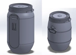 Bidones Plástico 30L y 60L, 30L and 60L Plastic Drums 1/35, 1/48, 1/72, 3D - Imagen 1 de 8
