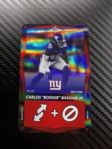 2024 NFL Uno Elite Carlos “Boogie” Basham Jr - Red Foil Parallel #015 SP Giants - Picture 1 of 2