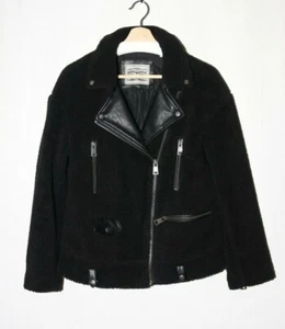 Levi's Women's Sherpa Oversized Motorcycle Jacket Black size M - Picture 1 of 9