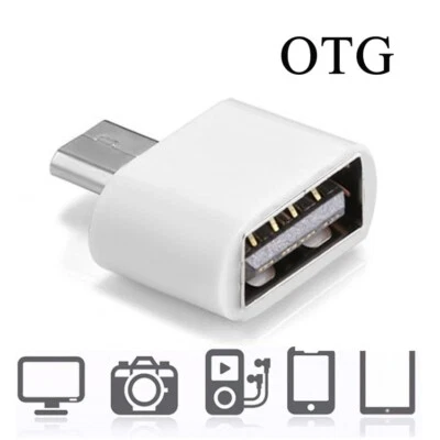 OTG Micro USB auf USB A 2.0 Adapter Stick Telefon Daten Übertragung Weiß A27 - Bild 1 von 4