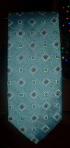 Brooks Brothers Makers STUNNING Blue Geometric Preppy Tie 60x3.25 Made in USA - Picture 1 of 8
