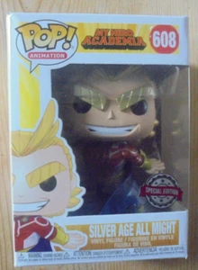 FUNKO POP ANIMATION MY HERO ACADEMIA #608 SILVER AGE ALL MIGHT SPECIAL EDITION - Picture 1 of 8