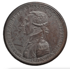 France/United States, Lafayette, 34mm bronze medal 1791 by Dumarest