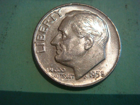 1958 D Roosevelt Dime Key Date Silver - UNC nice dime Cover