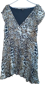 New Lover Women Dress Size 18 Leopard Print Mini - Picture 1 of 11