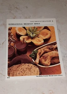 The Betty Crocker Rezeptkarte Bibliothek ERSATZKARTEN Familienfrühstück 1971 - Bild 1 von 13