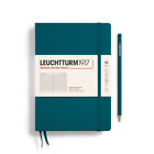 Notizbuch Medium (A5), Hardcover, 251 nummerierte Seiten, Pacific Green, Liniert