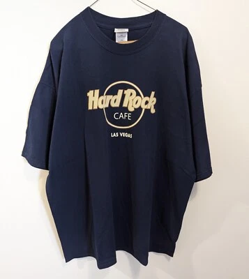 Hard Rock Cafe T Shirt XXL 2XL Las Vegas Raised Graphic Blue & Beige Crew Neck - Image 1 of 4
