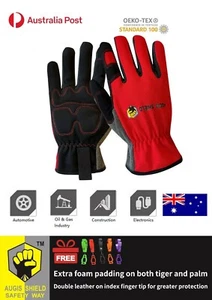 6 Pairs Synthetic Leather Gloves Touchscreen Safe Work Elasticated Cuffs - Picture 1 of 4