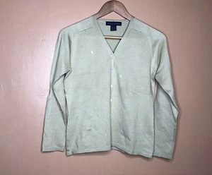 Chelsea Cambell Women's Medium Sweater Cardigan Button Up Green Long Sleeve - Picture 1 of 12