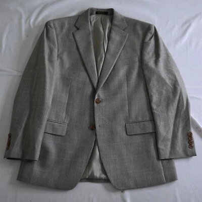 Lauren Ralph Lauren 38S Brown Nailshead Silk Wool Mens Blazer Jacket Sport Coat - Image 1 of 4