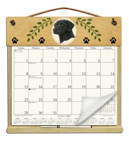 SCHWARZER LABRADOR RETRIEVER KALENDERHALTER - JEDES JAHR NACHFÜLLBAR! - Bild 1 von 1