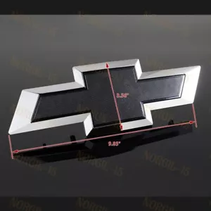 For 2016-2018 GM Chevy Silverado 1500 Black Front Bowtie Bow tie Emblem 1pcs - Picture 1 of 5