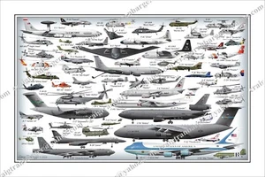 Aircraft,poster,airplane,Helicopter,military,USAF,USMC,Navy,USCG - Picture 1 of 10