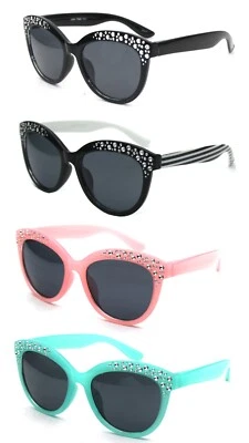 GAFAS DE SOL NIÑOS CATEYE NIÑA CON PEDRERÍA SINTÉTICA UV400 PROTECCIÓN SOLAR SIN PLOMO Foto 1 de 2