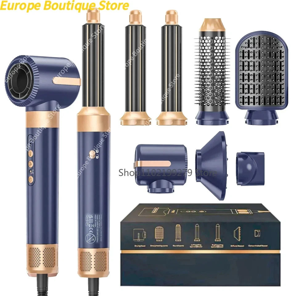 7in1 Profi Haartrockner Set Ionen Föhn Glätteisen Lockenbürste Brushless - Bild 1 von 4