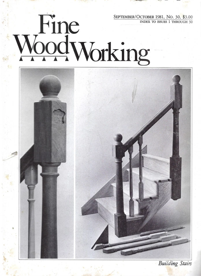 Fine Woodworking Magazine September/October 1981 Building Stairs Index  1 - 30 Foto 1 de 1