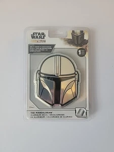 Star Wars The Mandalorian 3D Mando's Casco Aluminio Coche Calcomanía Plateada 4 pulgadas - Imagen 1 de 3