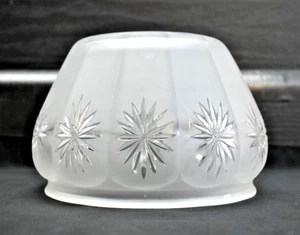 Vintage Frosted Glass 6.25" Starburst Lamp Light Shade - 3.5" Fitter (732) - Picture 1 of 8