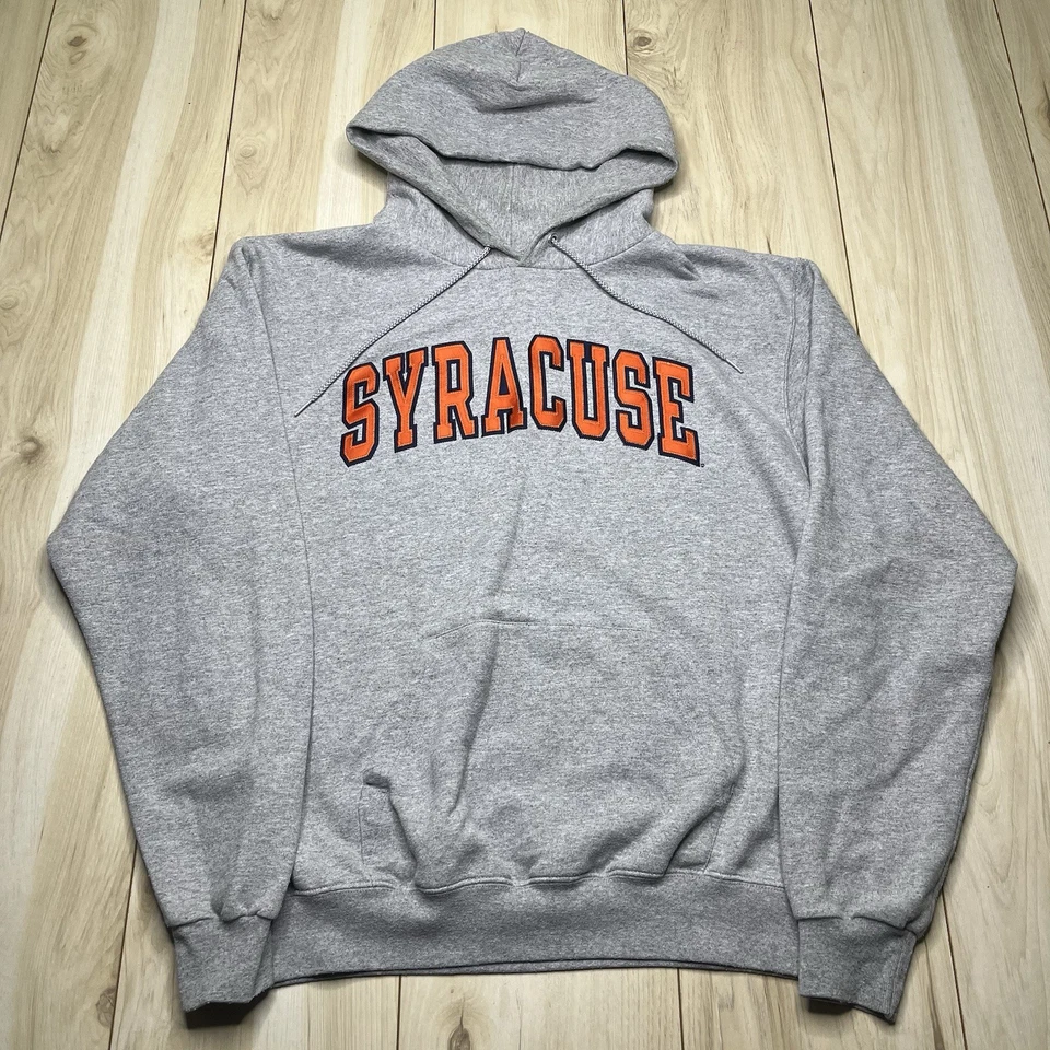 Champion Syracuse University Hoodie Mens Size Large Sweater Gray Pocket - Image 1 of 4