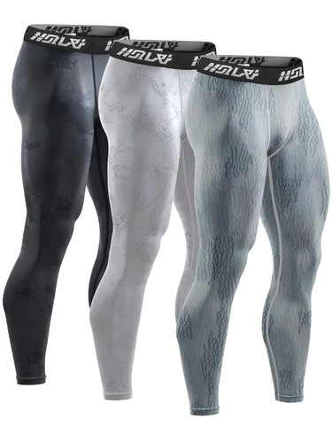 VETEMENTS Lot de 3 pantalons de compression pour homme leggings de course à pied collan...