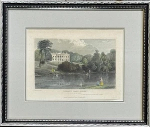 1833 W.H BARLETT COLORED ENGRAVING - DEBDEN HALL - Bild 1 von 3