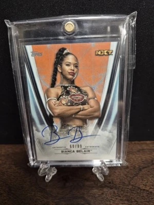 2020 Topps BIANCA BELAIR WWE Undisputed #A-BB On Card AUTOGRAPH #/99 Orange AUTO - Image 1 of 2