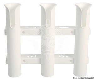 WHITE PLASTIC FIXED WALL ROD HOLDER - Picture 1 of 1